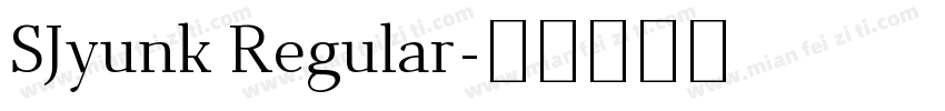 SJyunk Regular字体转换